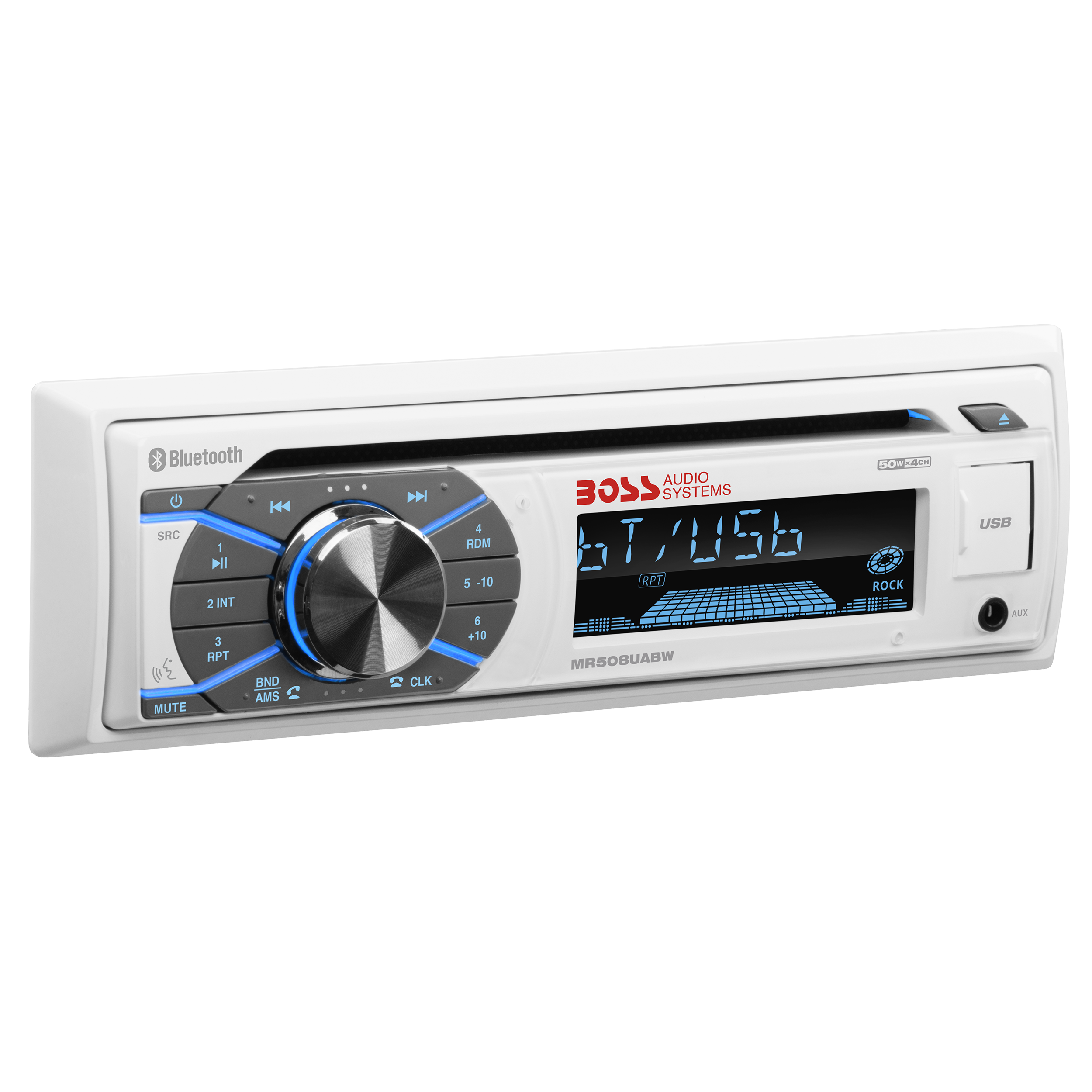 BOSS Audio Systems MR500UABW Marine Boat Stereo – Single Din