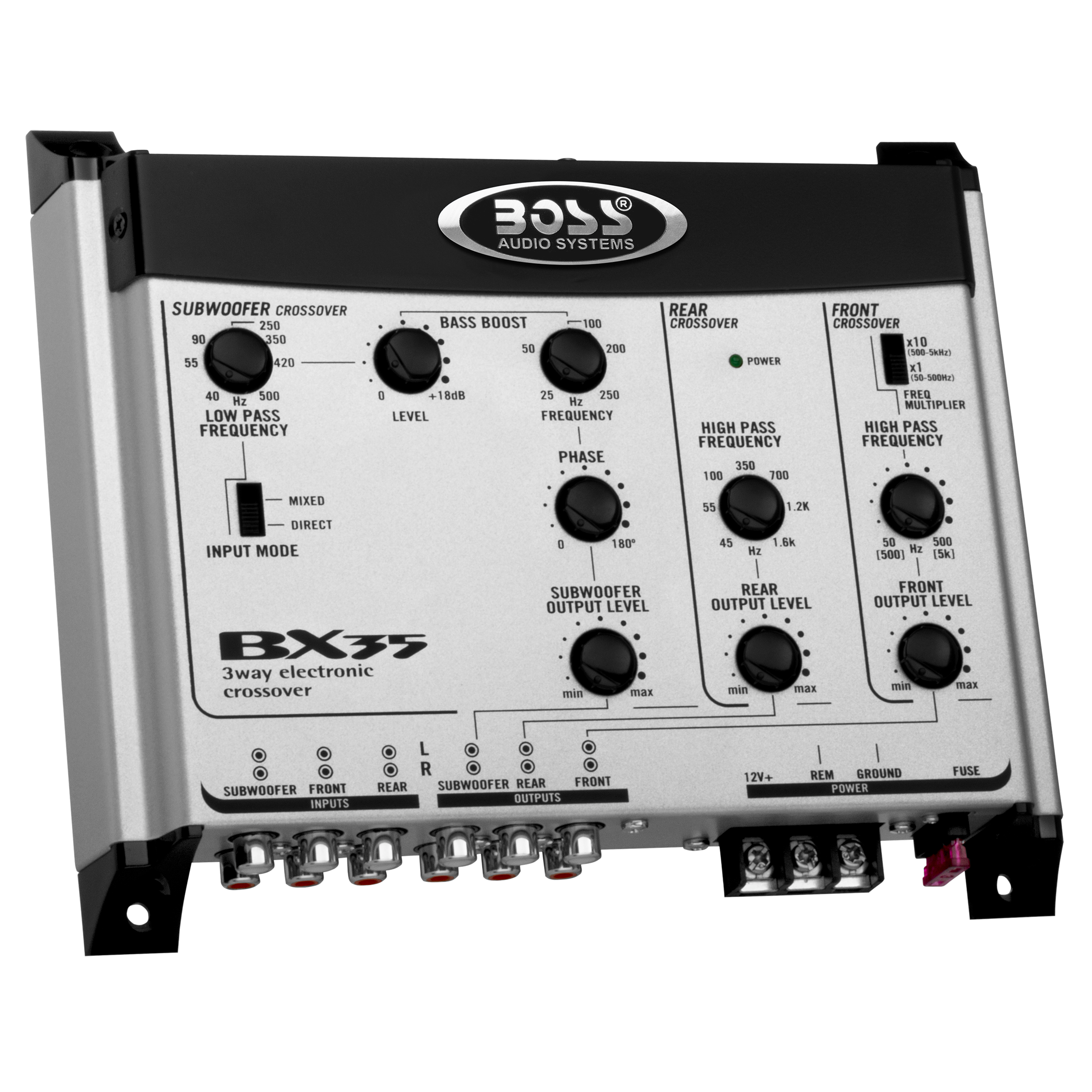 BOSS Audio Systems BX35 Car Electronic Crossover - 3 Way, Pre-Amp