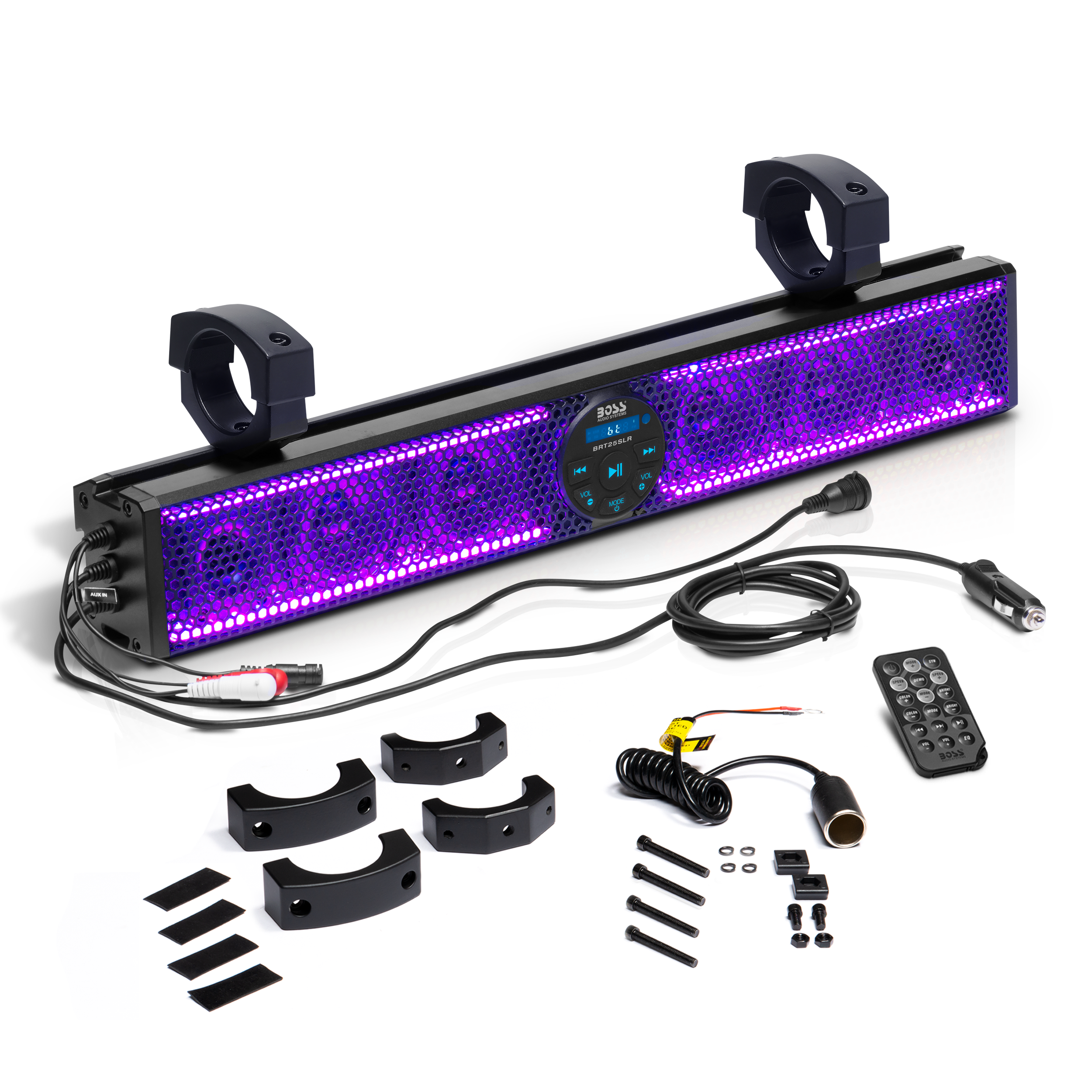 Utv Sound Bar Boss Waterproof Speakers For Atv Led Light Bar Boss
