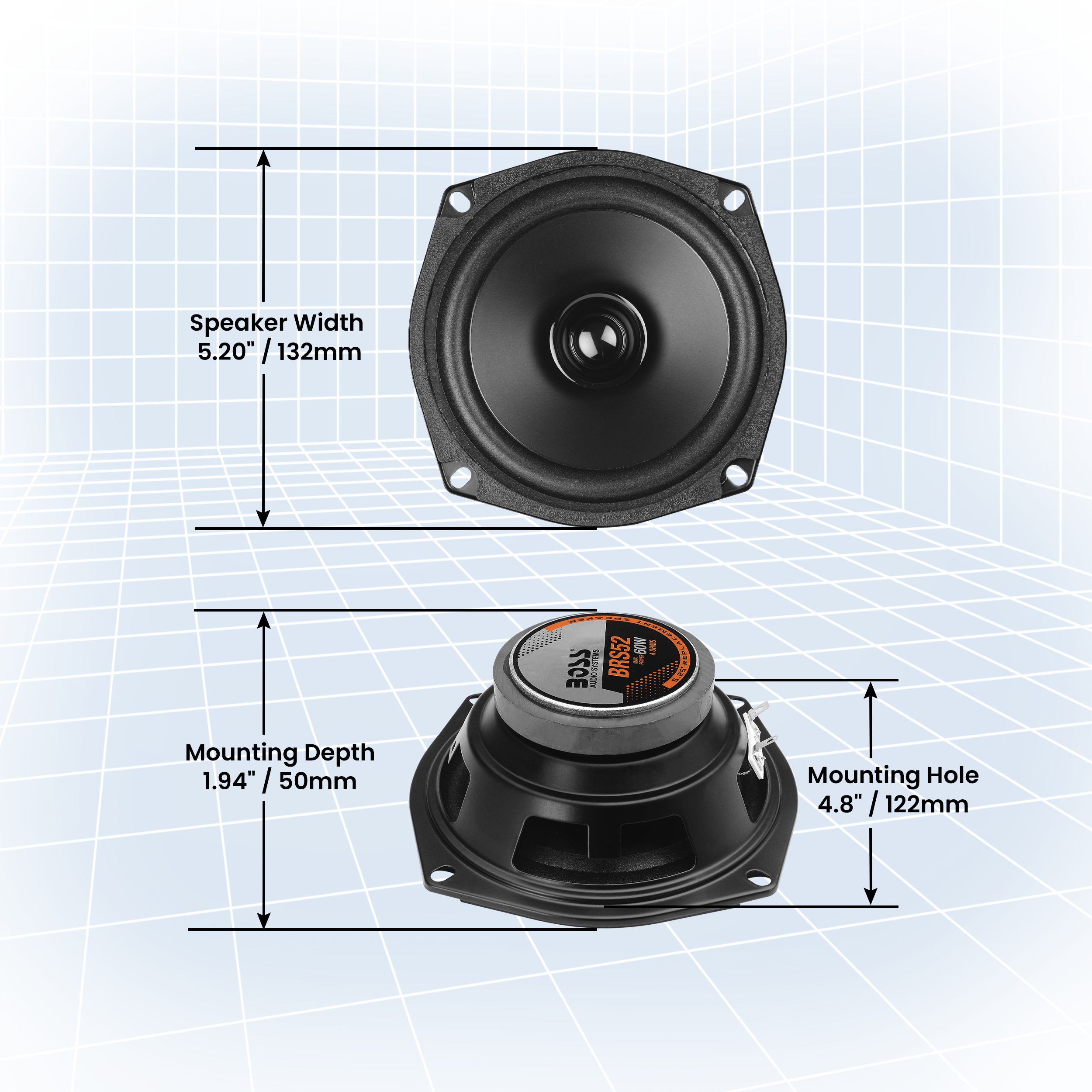 Altoparlanti Coassiali Boss Audio NX524 - 5.25", 150W RMS, Set 2, Con Cavi - Foto 2