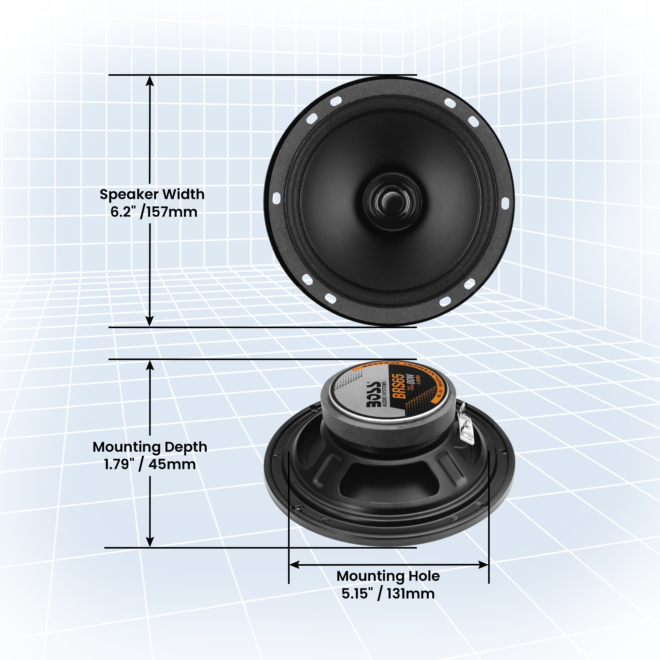 BOSS Audio Systems BRS65 Inch Replacement Car Door Speakers