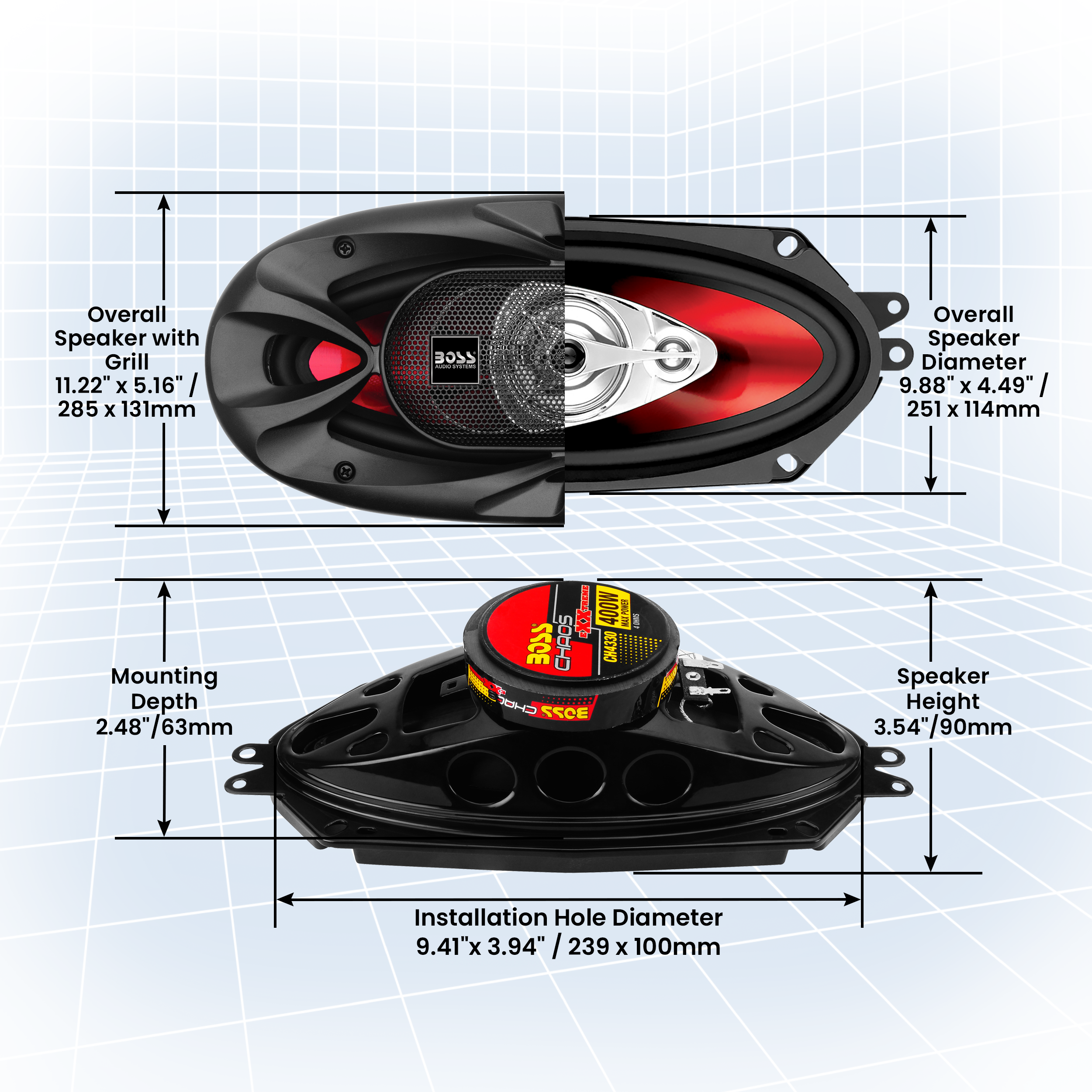 BOSS Audio Systems CH4330 Chaos Exxtreme Series 4 x 10 Inch Car BOSS Audio Systems CH4330 Chaos Exxtreme Series 4 x 10 Inch Car
