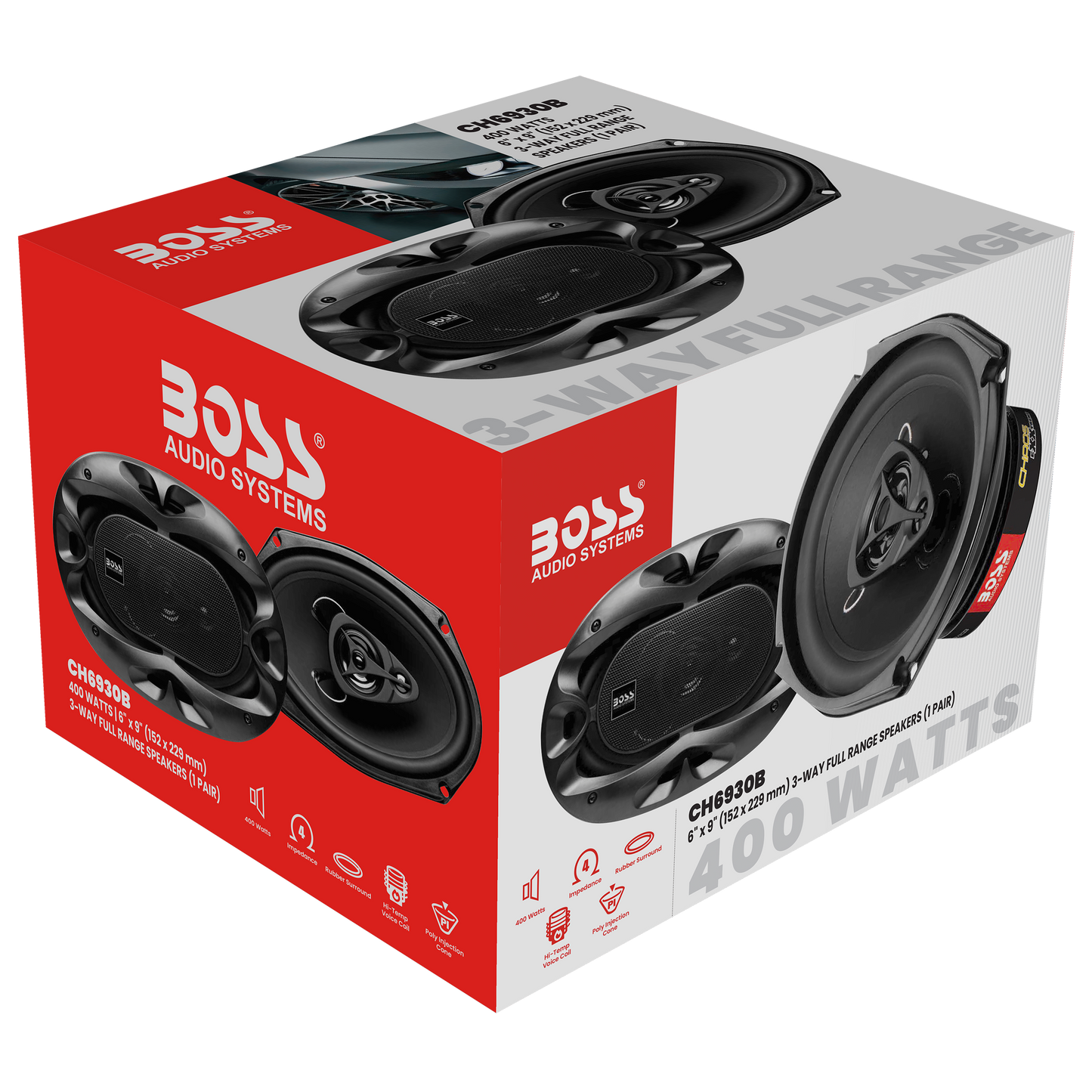 BOSS Audio Systems MR690 350 Watt Per deals Pair, 6 x 9 Inch , Full Range, 2 #381