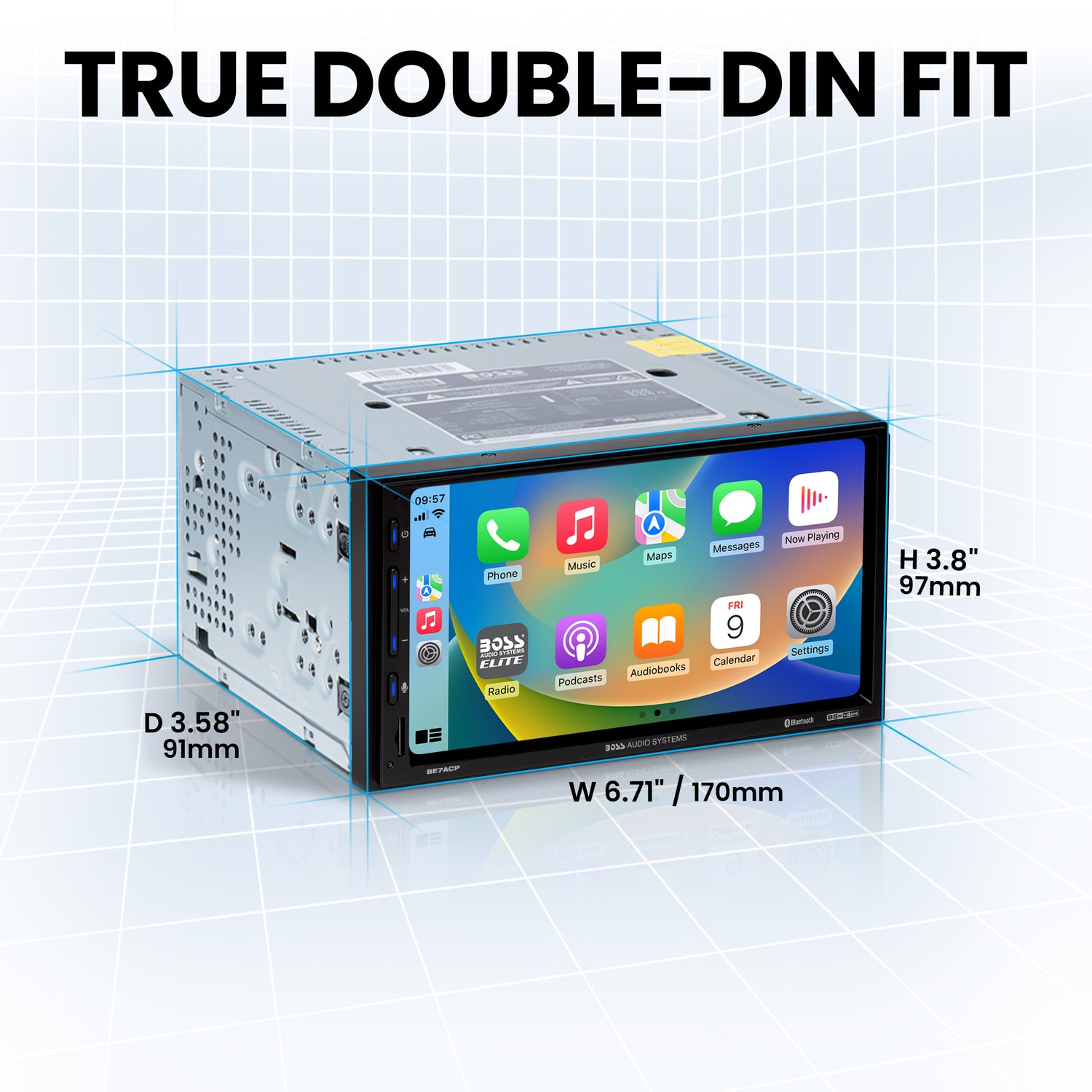 BOSS Audio Systems Elite Series BE7ACP Car Stereo Apple CarPlay