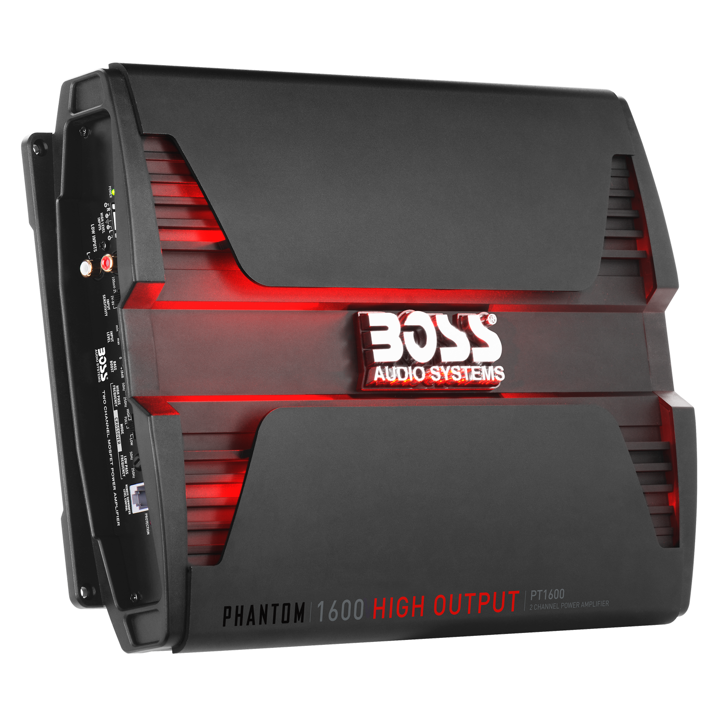 BOSS Audio Systems PT1600 Phantom Series Car Stereo Amplifier – 1600 High  Output, 2 Channel, Class A/B, 2/4 Ohm, High/Low Level Inputs, High/Low Pass  Crossover, Full Range, Mosfet, Bridgeable