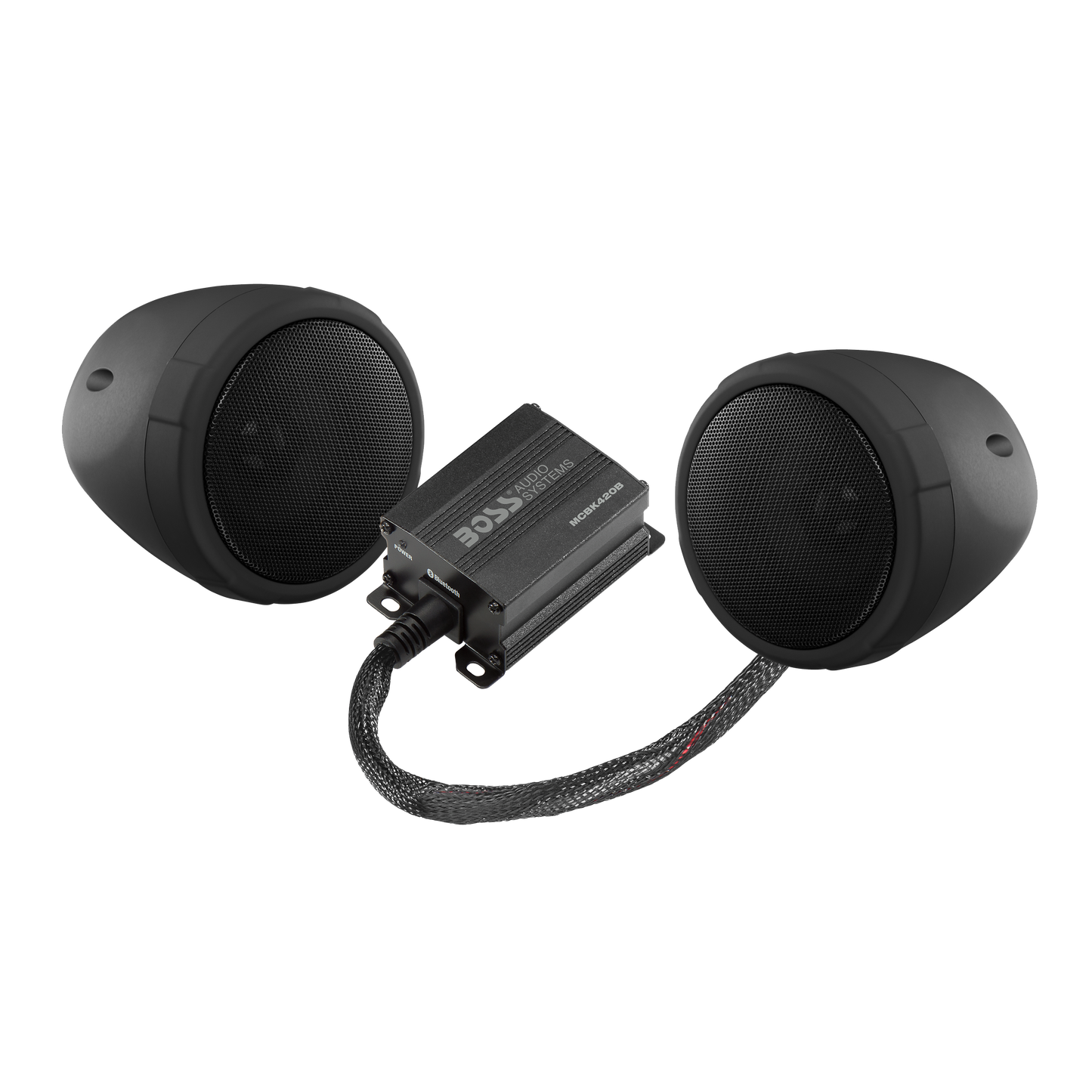 Refurbished GoHawk Waterproof Bluetooth Motorcycle Stereo Speakers With USB & FM Radio