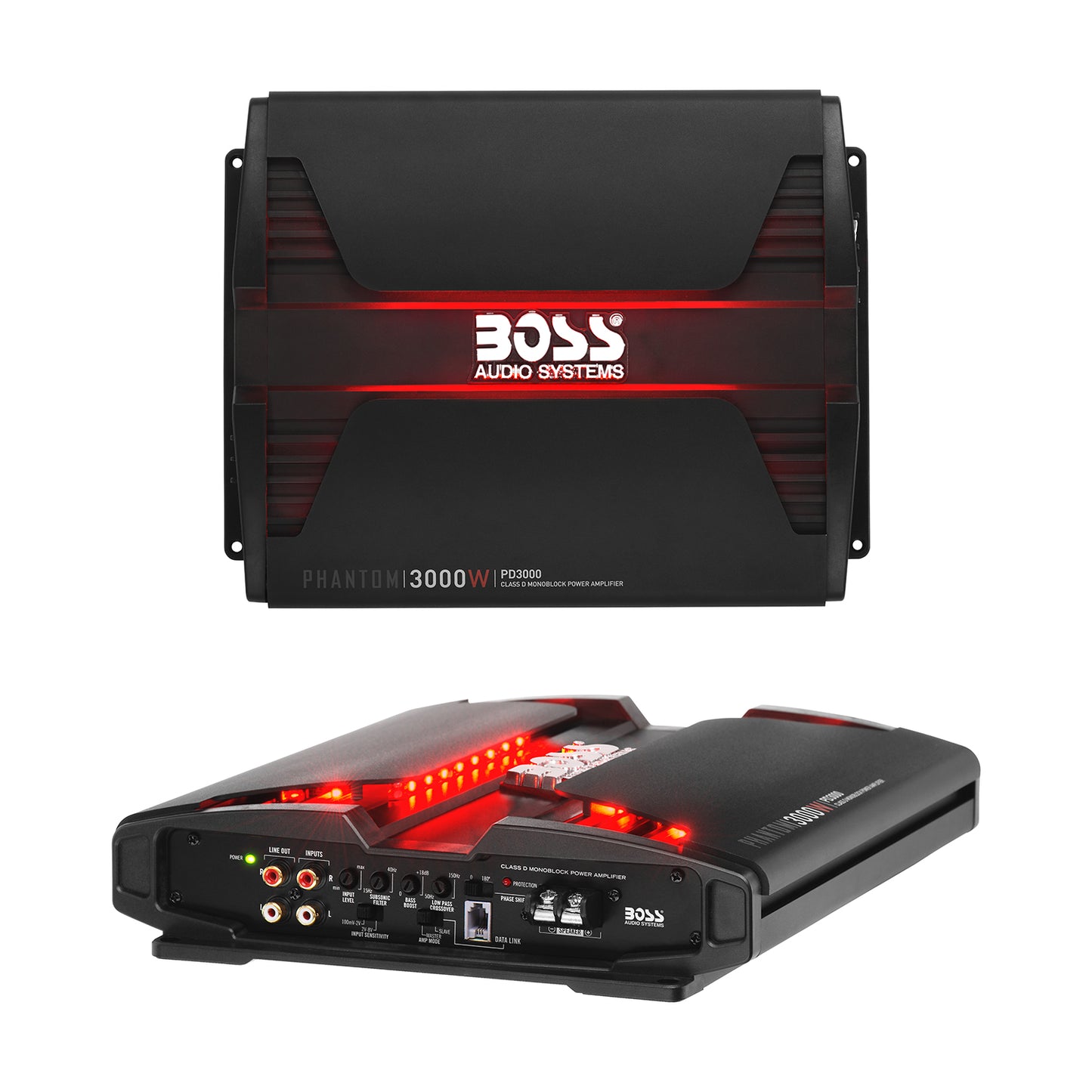 Boss Audio Systems Phantom PD3000 – Amplificatore Mono Classe D Da 3000W Max Per Subwoofer, Con Telecomando E Filtro Subsonico