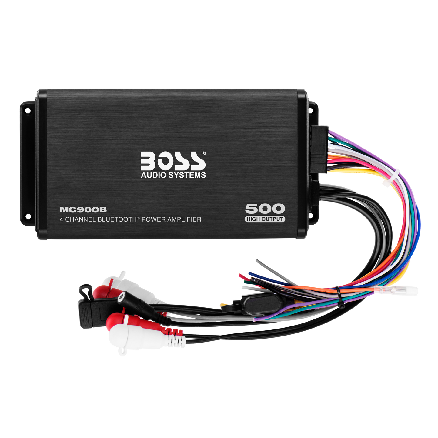 BOSS Audio Systems MC900B 4 Channel Class A/B Amplifier For ATV UTV Car  Marine - 500 High Output, 2-8 Ohm Stable, Low Level Inputs, Full Range,  Weatherproof, Hook Up To Subwoofer For Bass