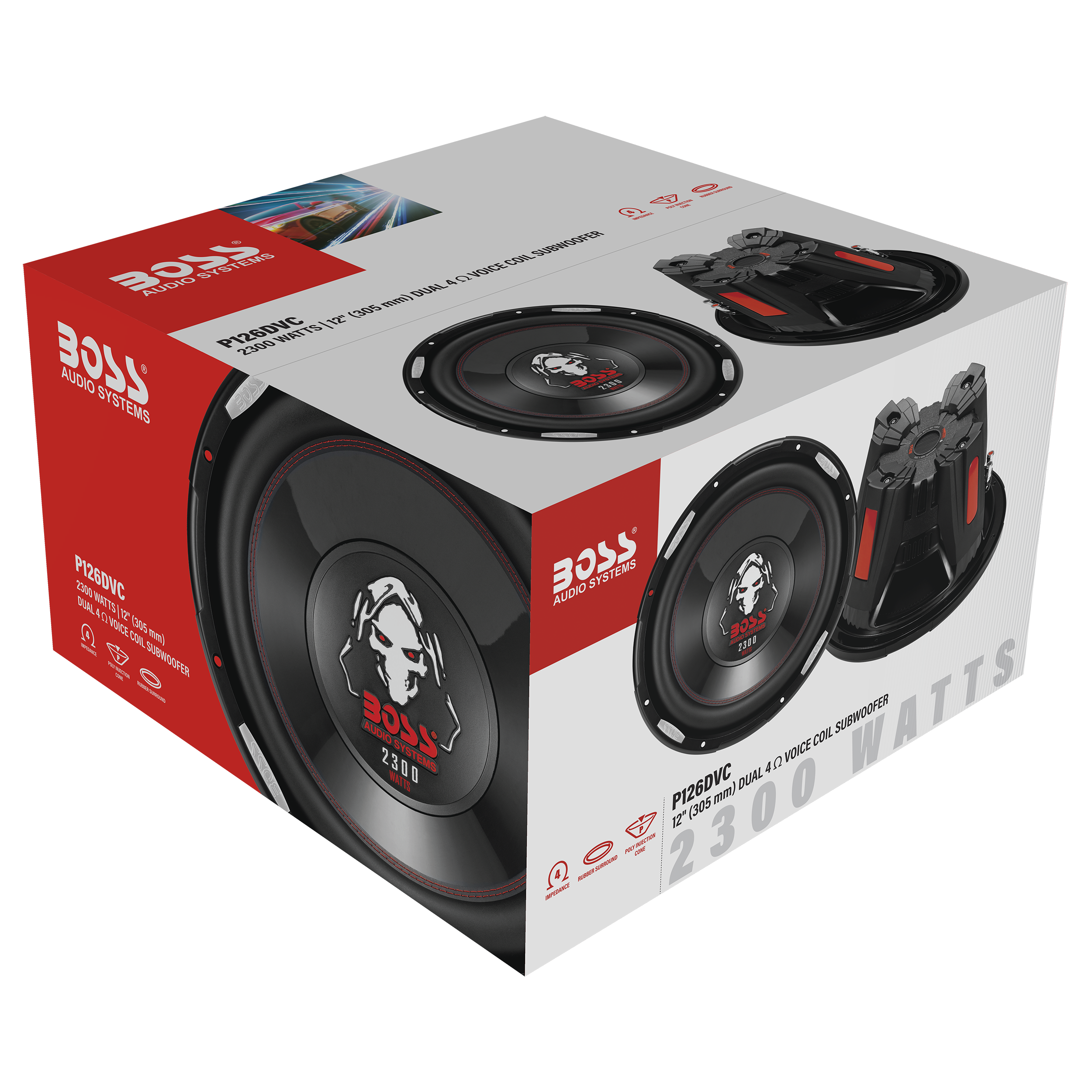 BOSS Audio Systems P126DVC Phantom Series 12 Inch Car Subwoofer