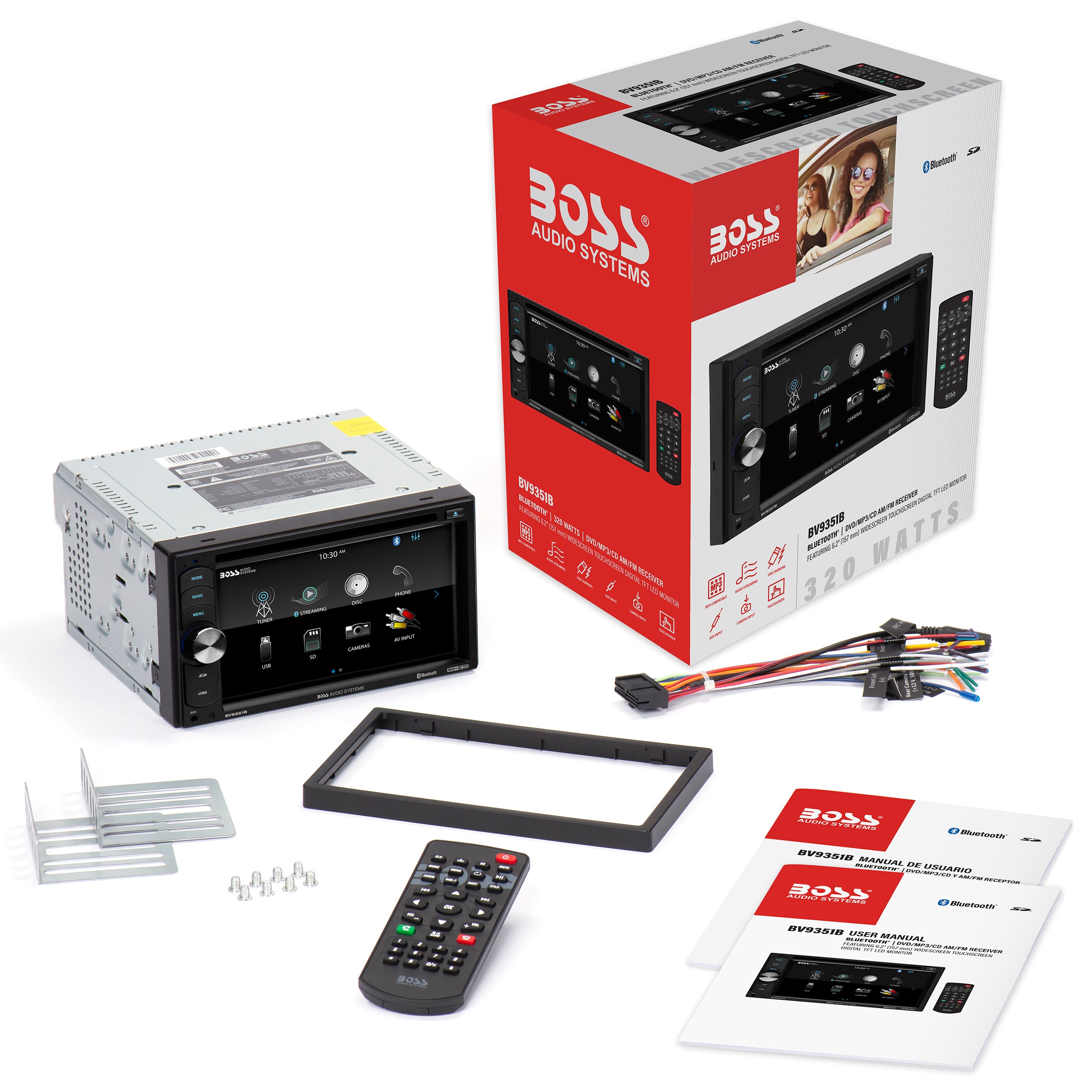BOSS Audio Systems BV9351B Car Stereo - Double Din, 6.2 Inch ...