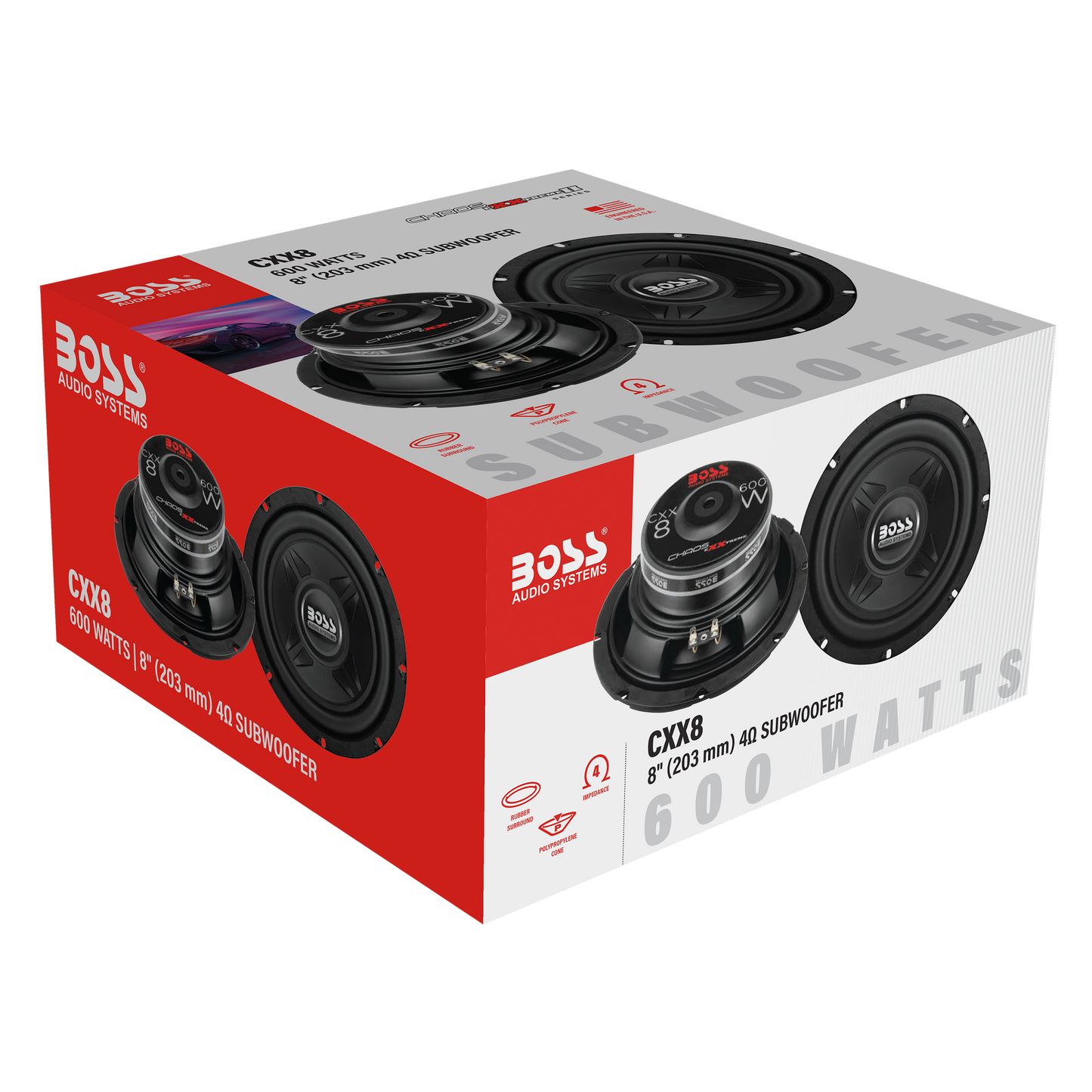 BOSS Audio Systems CXX8 Chaos Exxtreme Series 8 Inch Car Subwoofer BOSS Audio Systems CXX8 Chaos Exxtreme Series 8 Inch Car Subwoofer