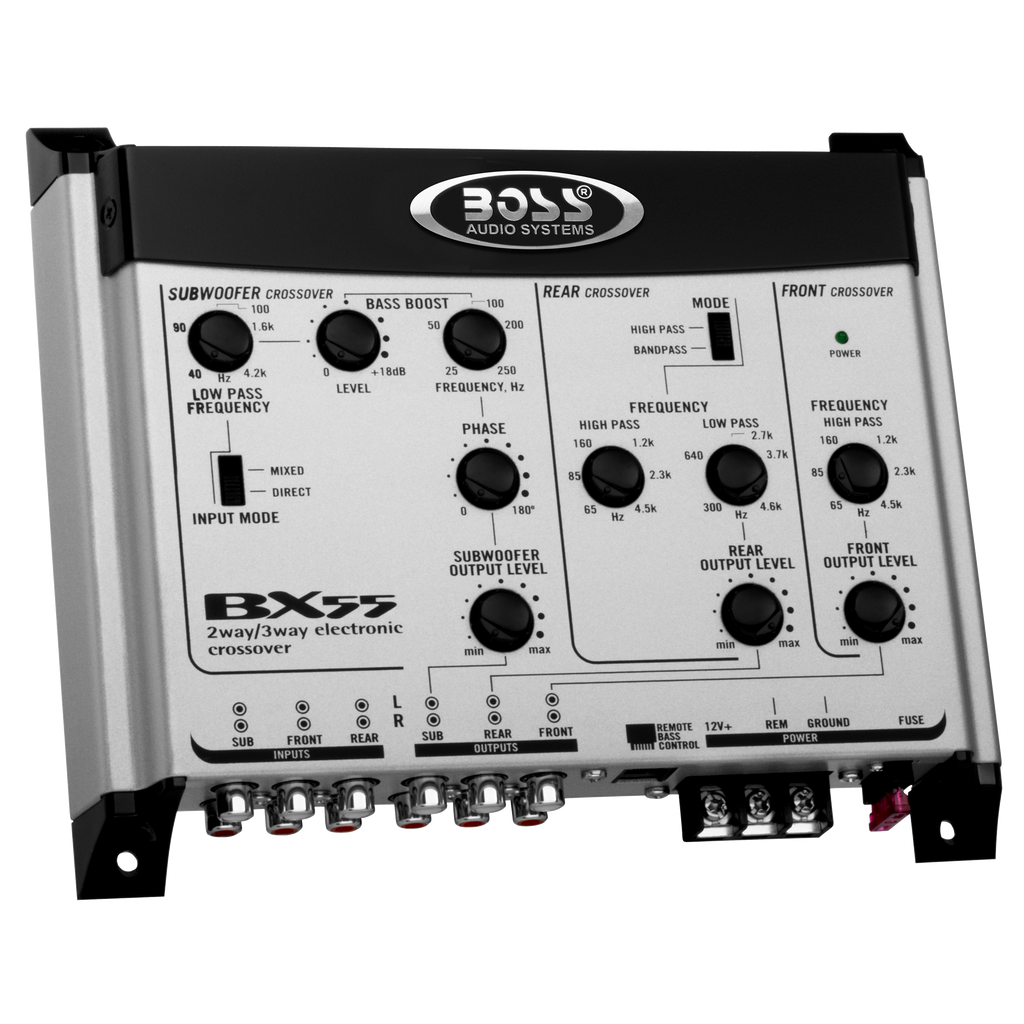 BOSS Audio Systems BX55 Pre Amp Electronic Car Crossover – 2-3 Way
