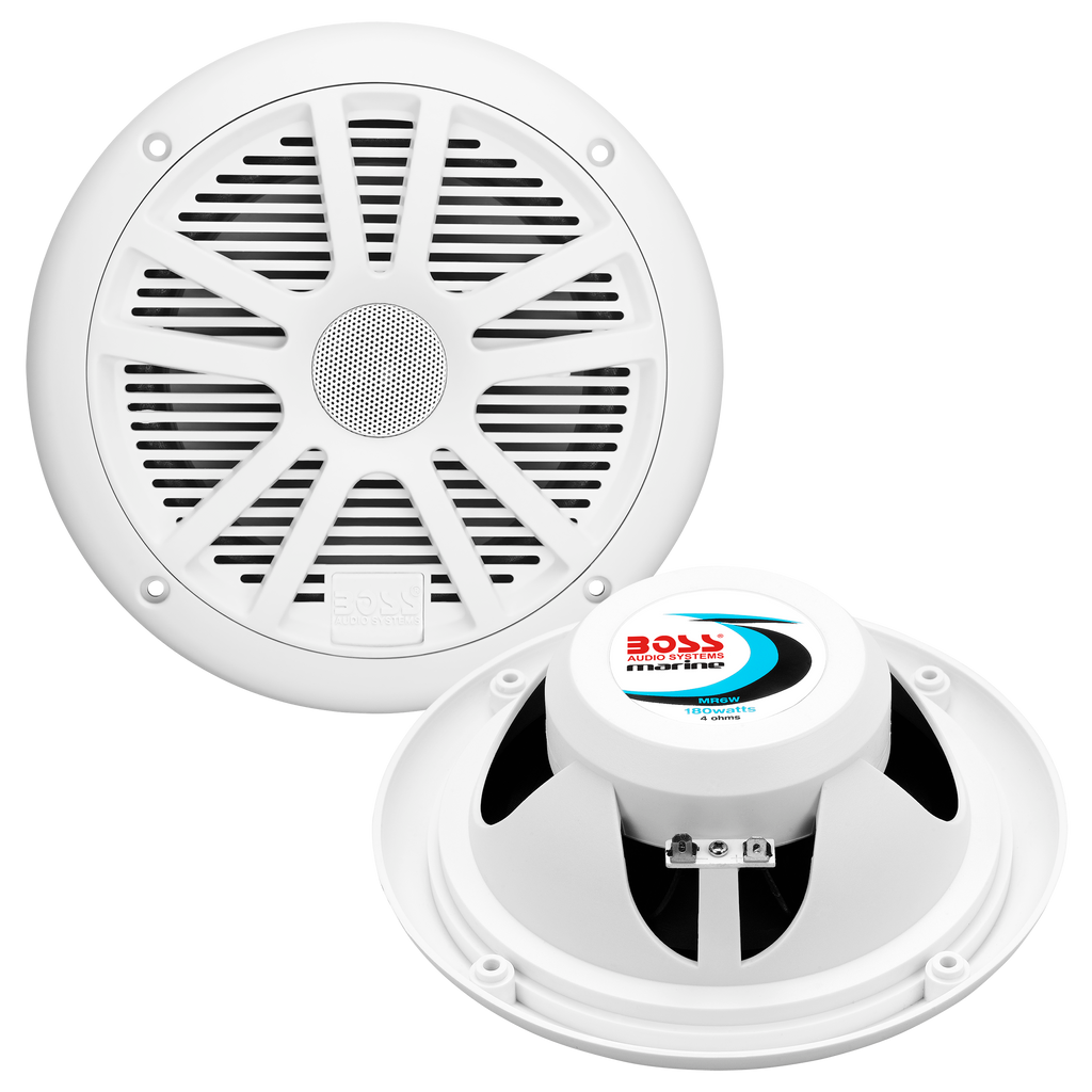 BOSS Audio Systems MR6W 6.5 Marine Speakers - 180 Watts (Per Pair