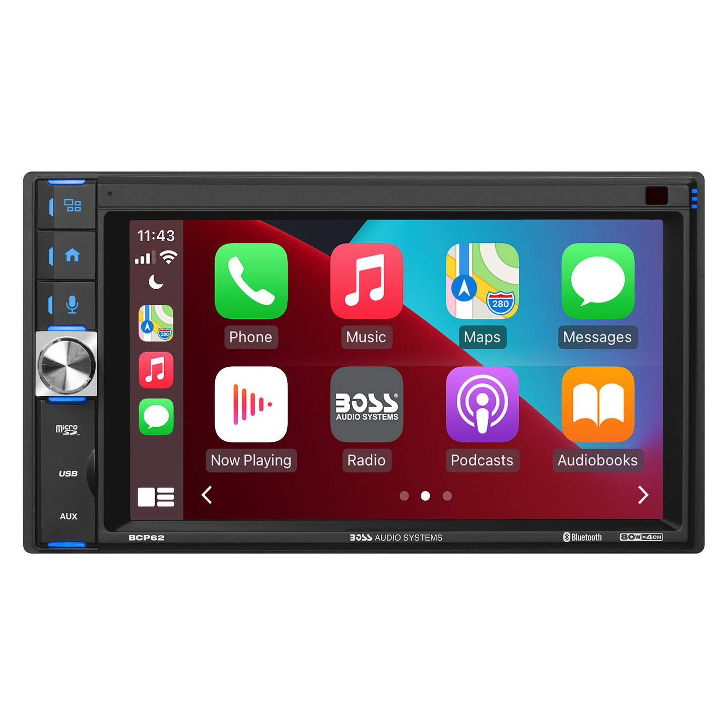 BOSS Audio Systems BCP62 Car Stereo - Apple CarPlay, Double Din