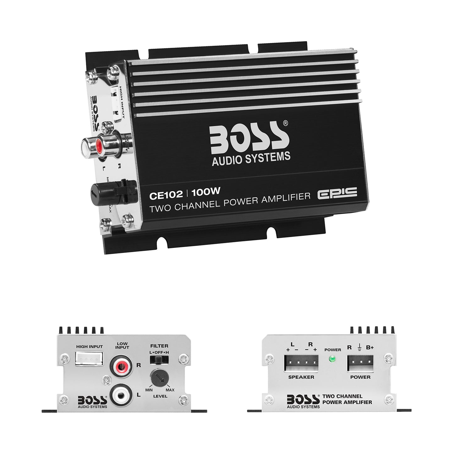 BOSS Audio Systems CE102 Epic Series 2 Channel Class A/B Car 
