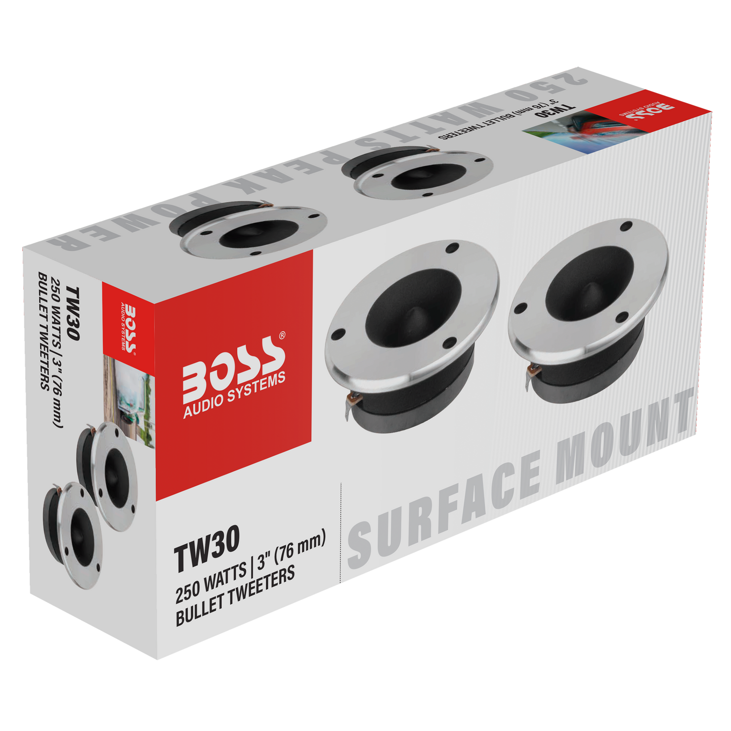 BOSS Audio Systems TW30 Car Door Tweeters - 250 Watts Max, Super
