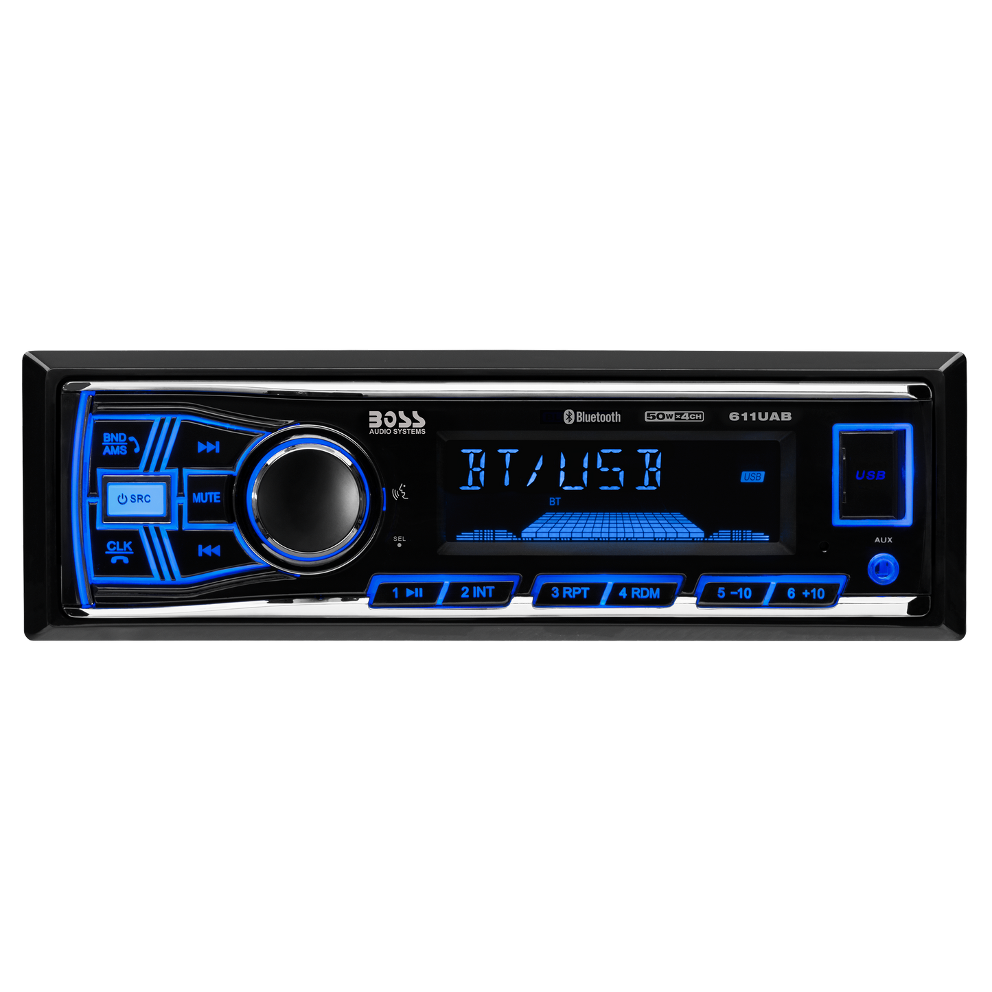 BOSS Audio Systems 611UAB Car Audio Stereo System - Single Din