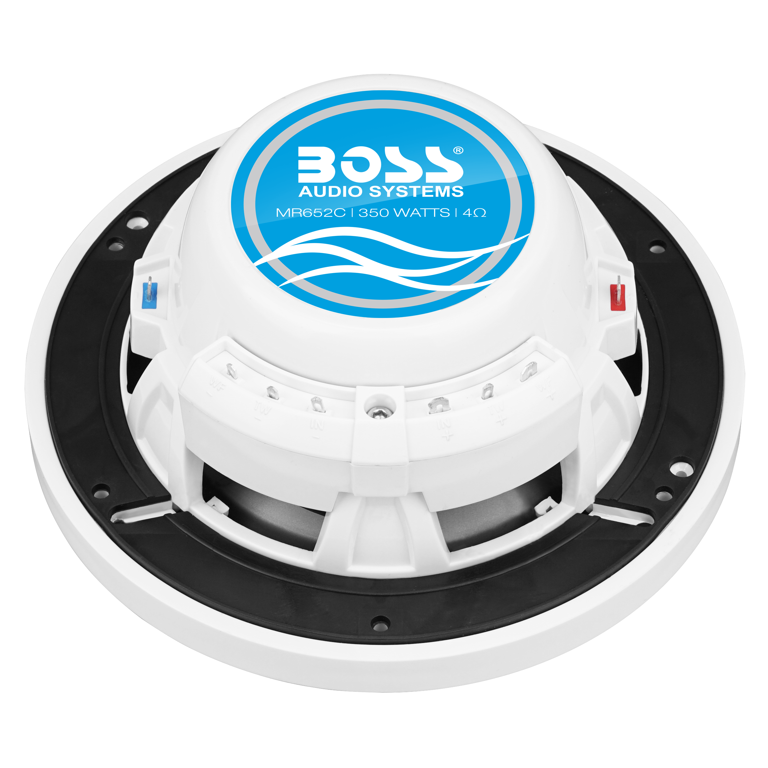 Pair Of Belva BMS65SB 6.5" Shallow Mount Marine Speakers - 600W Peak, Waterproof (Black)