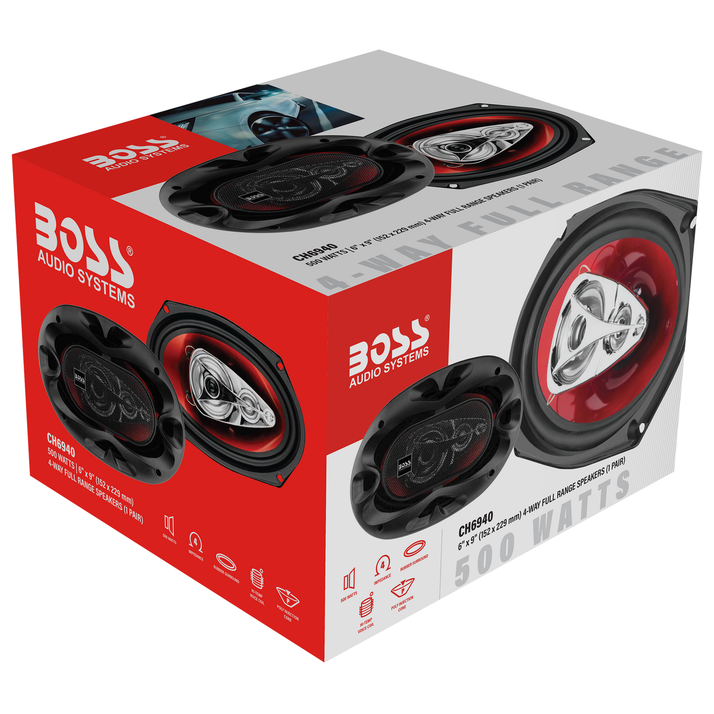 BOSE - ロボコン BOSS Audio Systems CH6940 Chaos Exxtreme Series 6 x 9 Inch