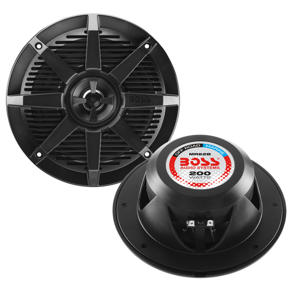 BOSS Audio Systems MR62B 6.5 Marine Speakers - 200 Watts (Per Pair
