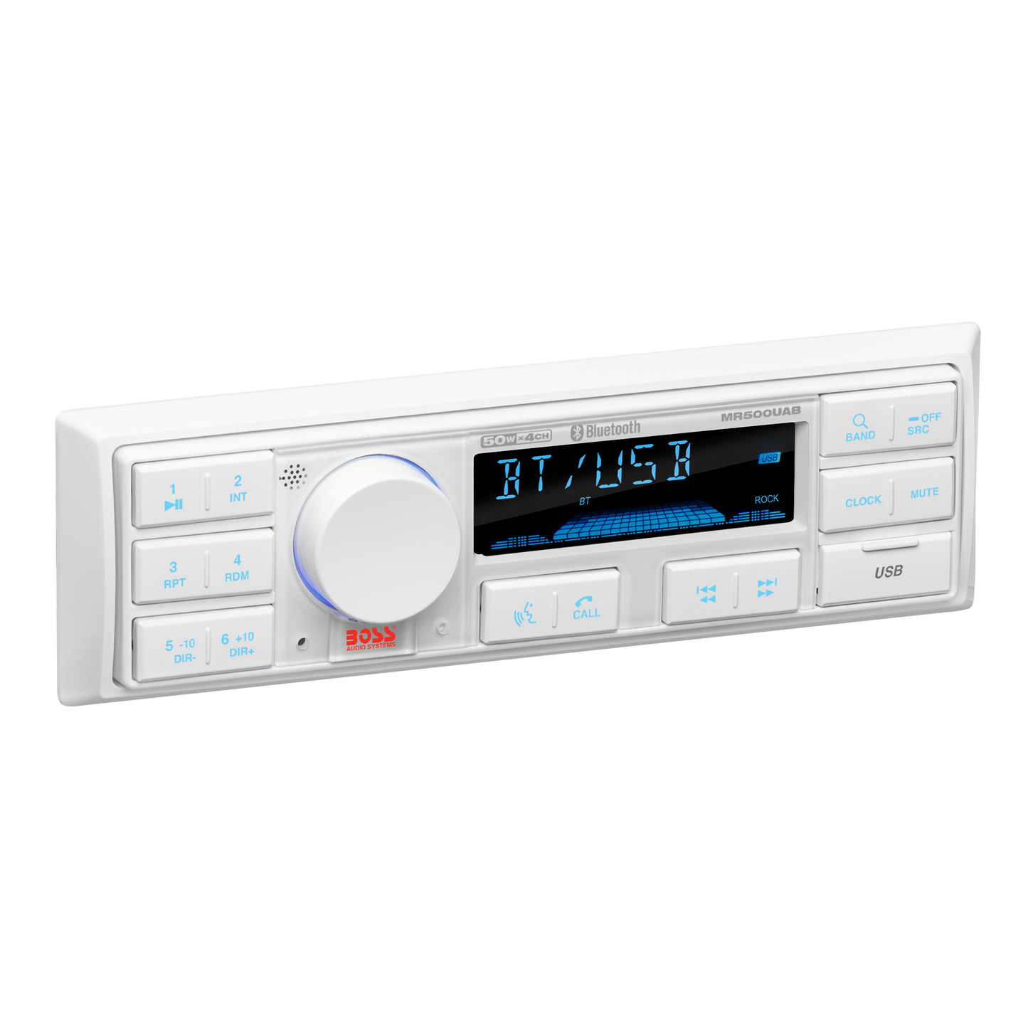 Rockville RGHR2 Bundle: Marine Bluetooth Gauge Receiver W/USB, Radio, Wired Remote, (2) RWB80B 8 In 600-Watt 2-Way Black Marine Wakeboard Tower Speakers, 3-Items - Foto 10