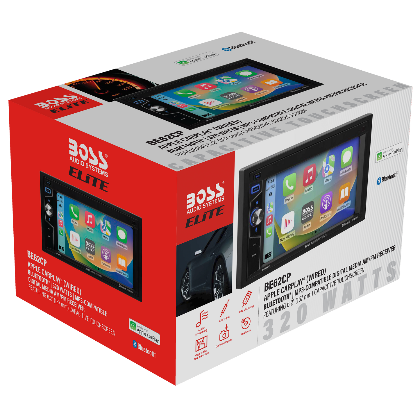 BOSS Audio Systems Elite Series BE62CP Car Stereo - Apple CarPlay