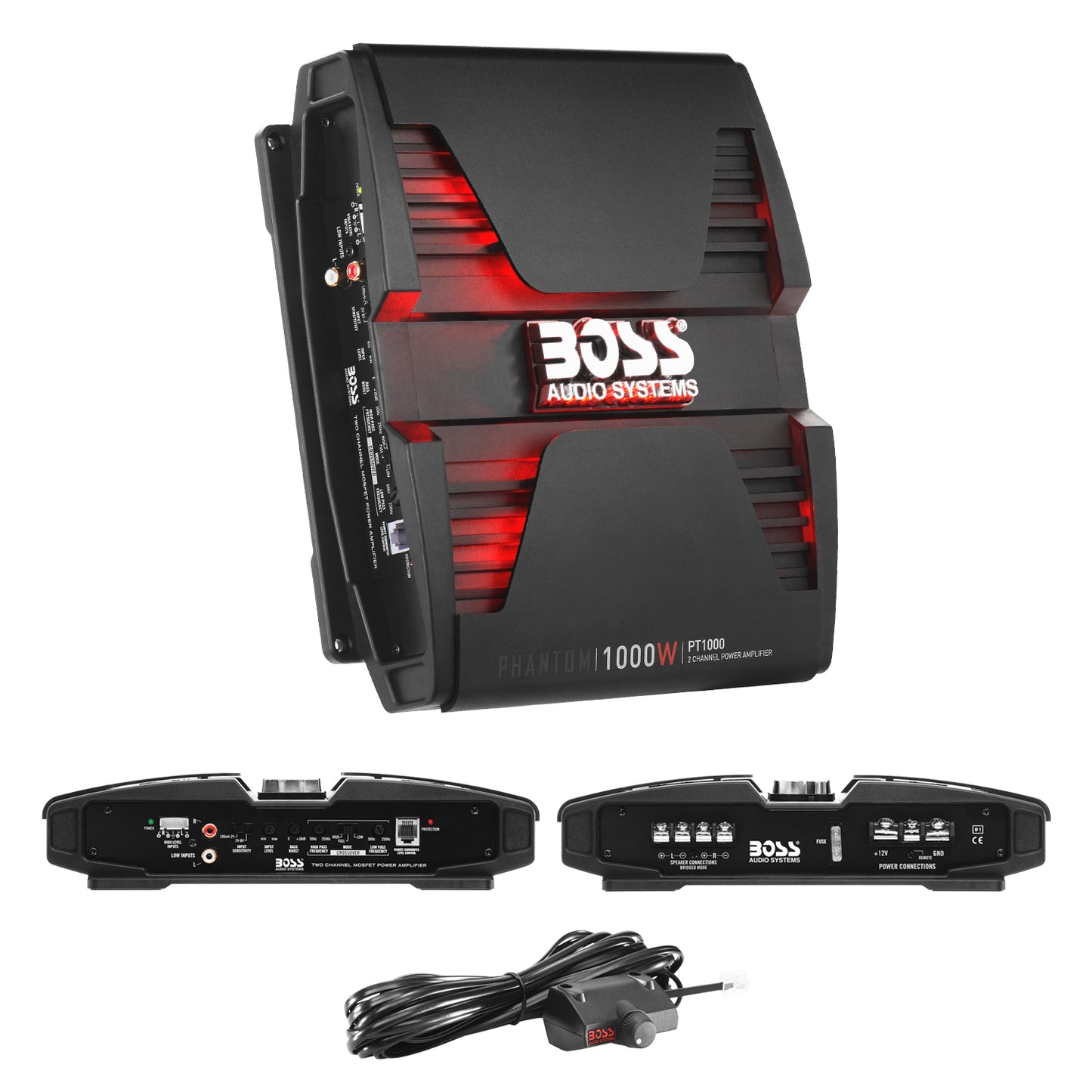 BOSS PHANTOM 3700W アンプ BOSS Audio Systems PT1000 Phantom Series Car Audio Stereo