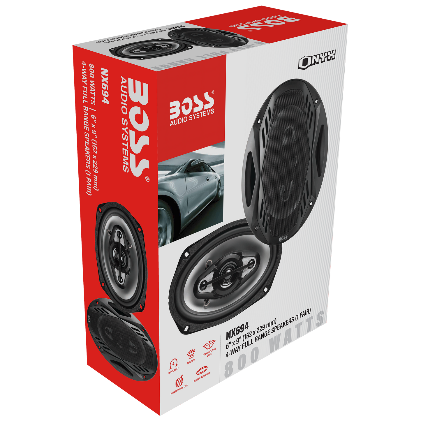 BOSS Audio Systems NX694 Onyx Series 6 x 9 Inch Car Door Speakers BOSS Audio Systems NX694 Onyx Series 6 x 9 Inch Car Door Speakers