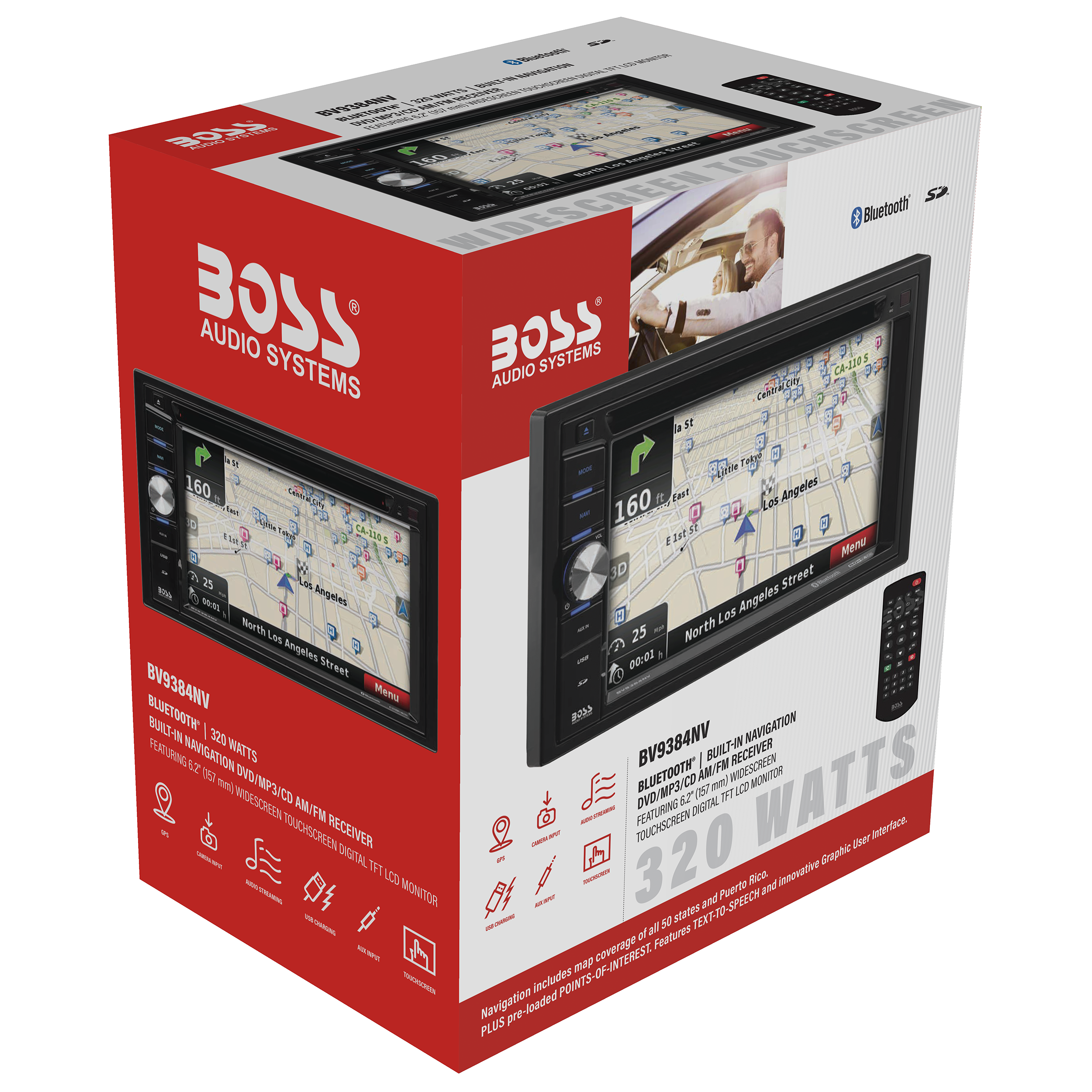 BOSS Audio Systems BV9384NV GPS Car Stereo - Double Din, 6.2 Inch ...