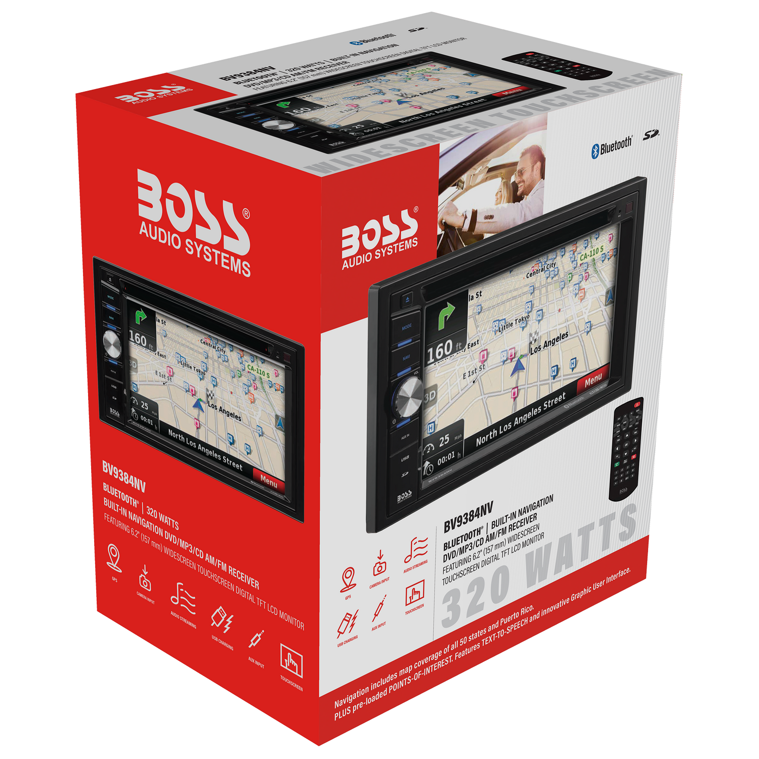 BOSS Audio Systems BV9384NV GPS Car Stereo - Double Din, 6.2 Inch ...
