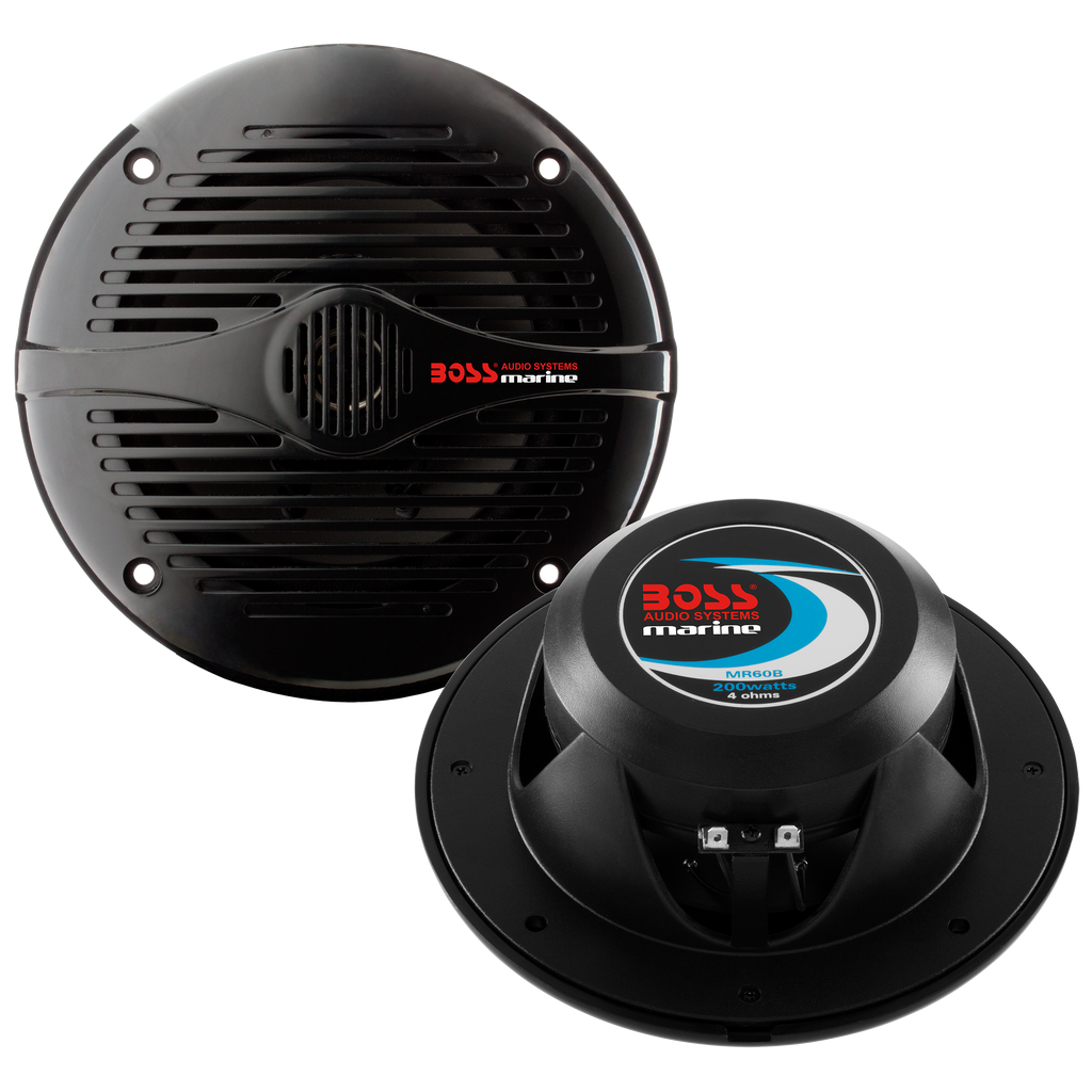 BOSS Audio Systems MR60B 6.5 inch Marine Boat Stereo Speakers BOSS Audio Systems MR60B 6.5 inch Marine Boat Stereo Speakers