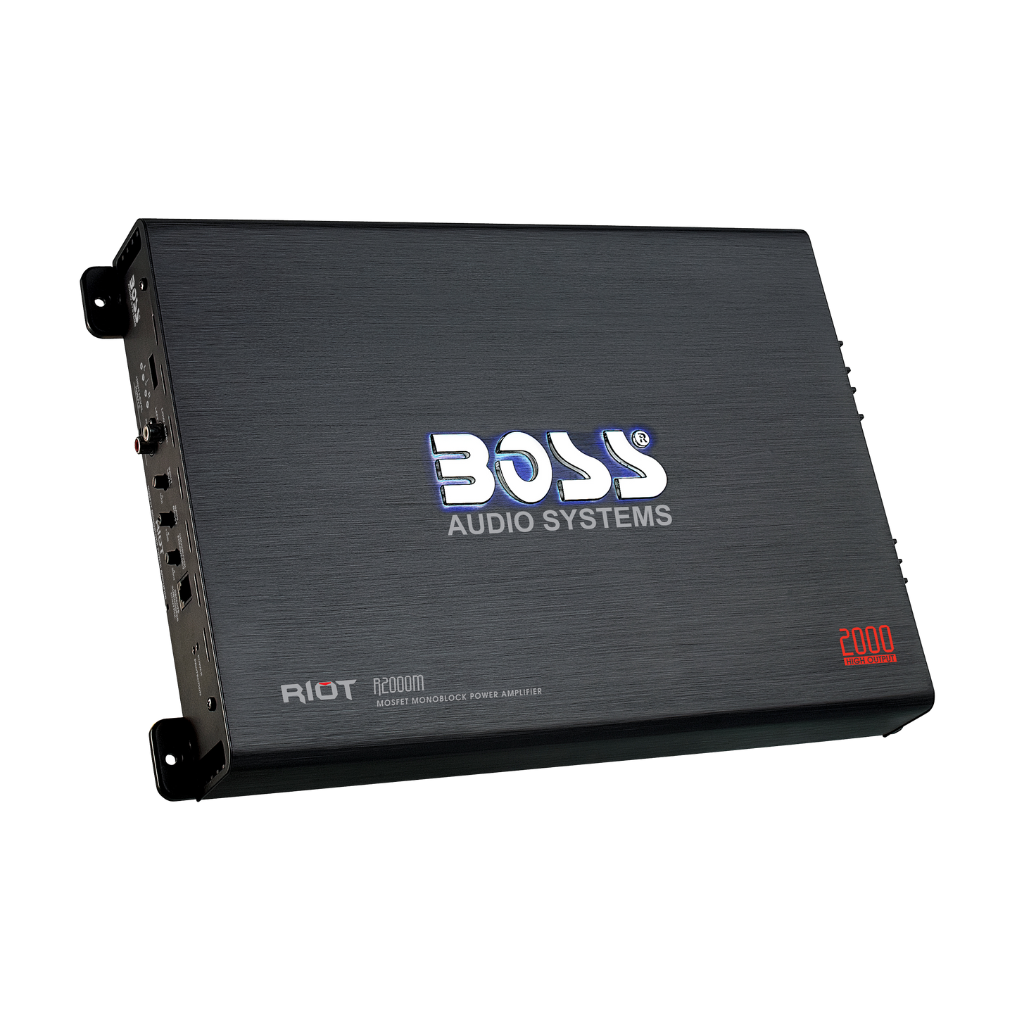 BOSS Audio Systems R2000M Riot Series Monoblock Class A/B Car Amplifier -  2000 High Output, 2-8 Ohm, High/Low Level Inputs, Low Pass Crossover,  MOSFET, Hook Up To Subwoofer For Bass