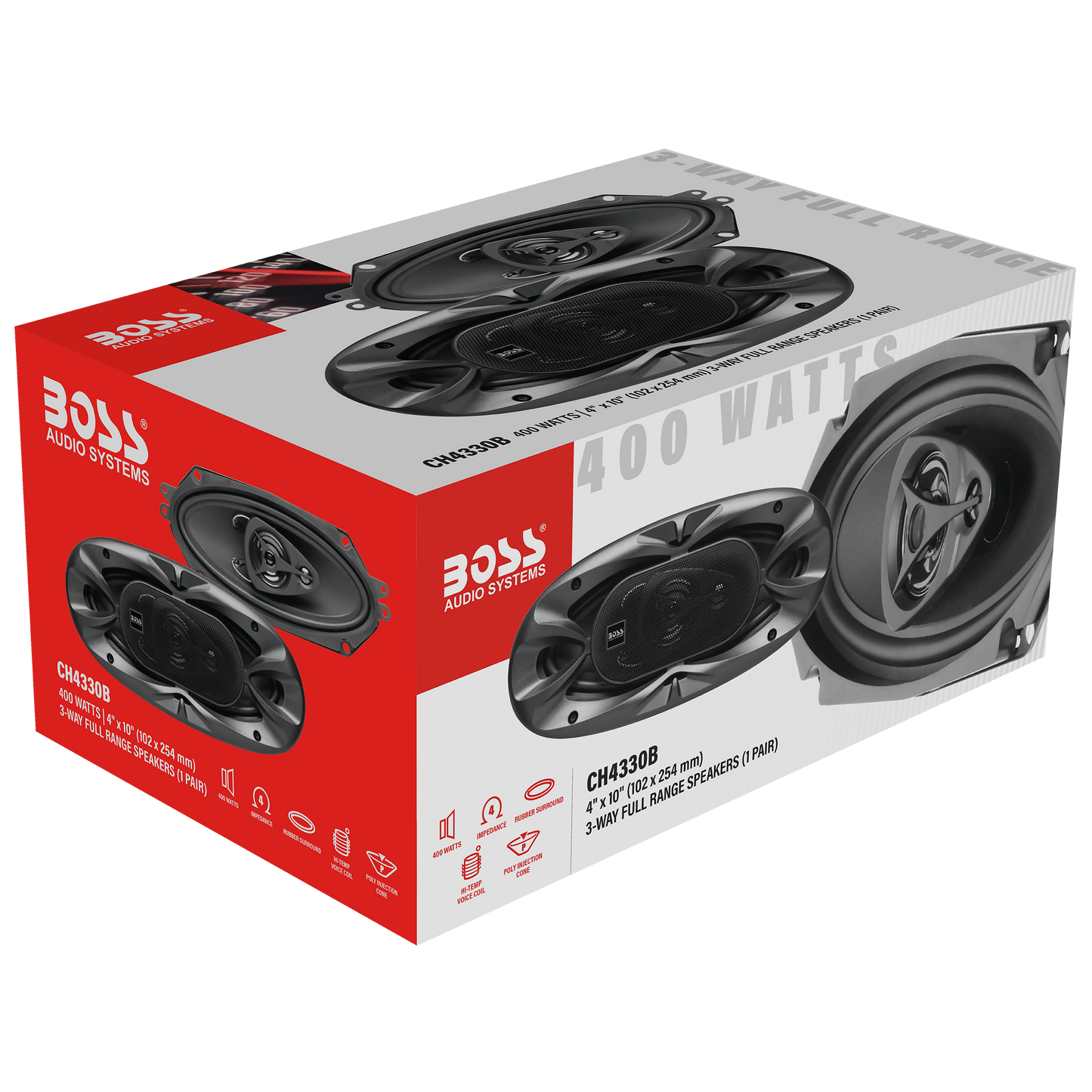 BOSS Audio Systems CH4330B Chaos Exxtreme Series 4 x 10 Inch Car BOSS Audio Systems CH4330B Chaos Exxtreme Series 4 x 10 Inch Car