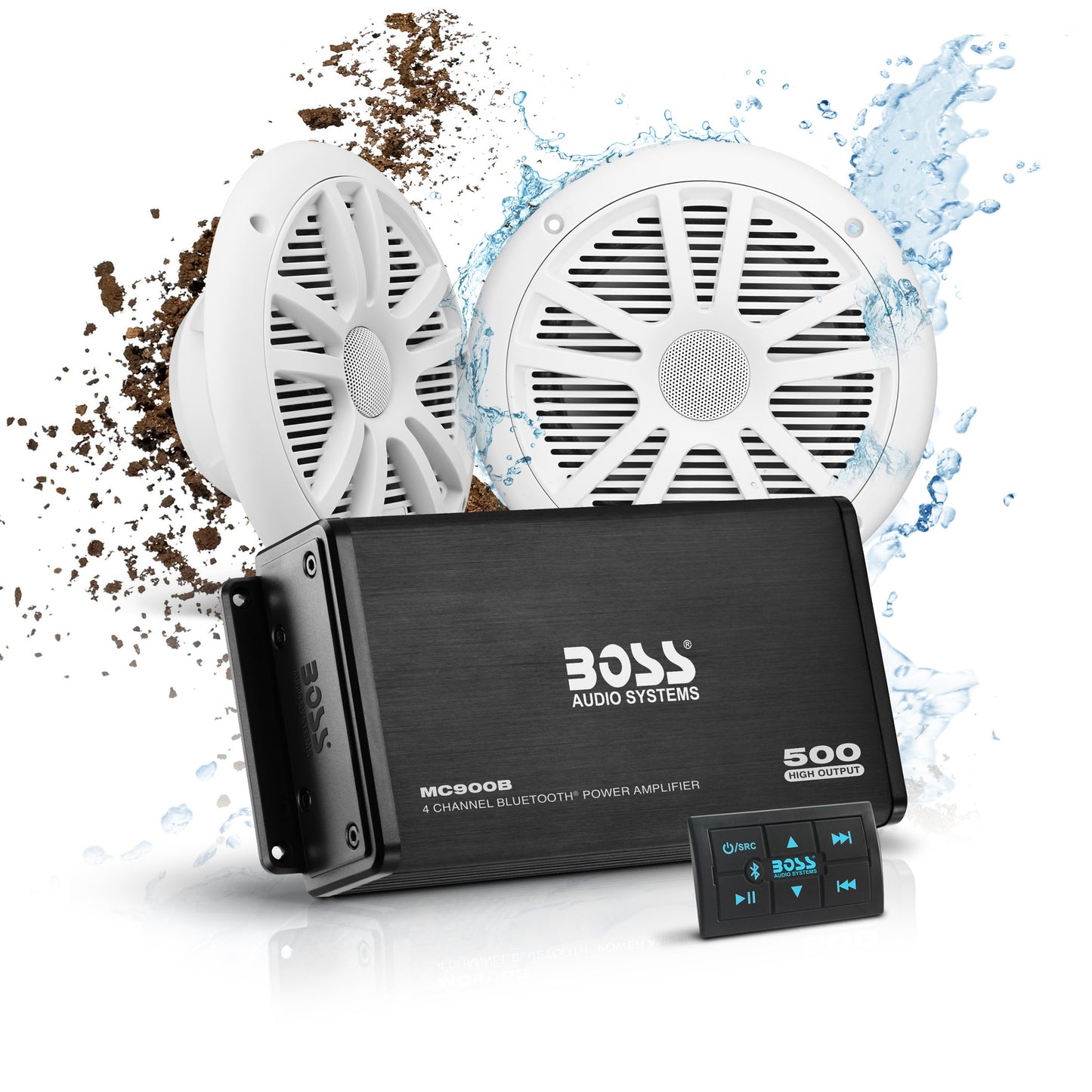BOSS 500W 防水マリンオーディオ Bluetooth アンプ BOSS 500W 防水マリンオーディオ Bluetooth アンプ マリンデッキ