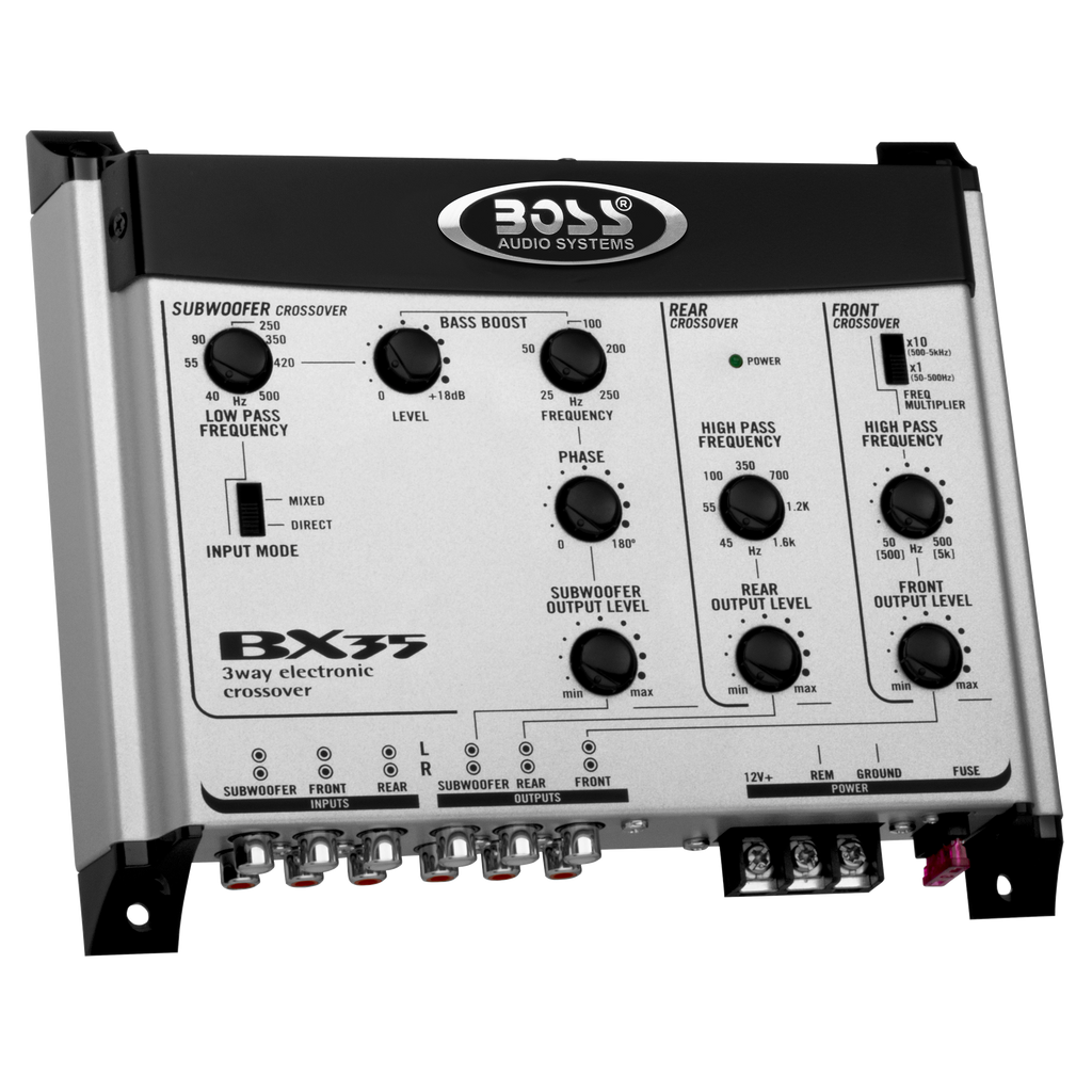 BOSS Audio Systems BX35 Car Electronic Crossover - 3 Way, Pre-Amp