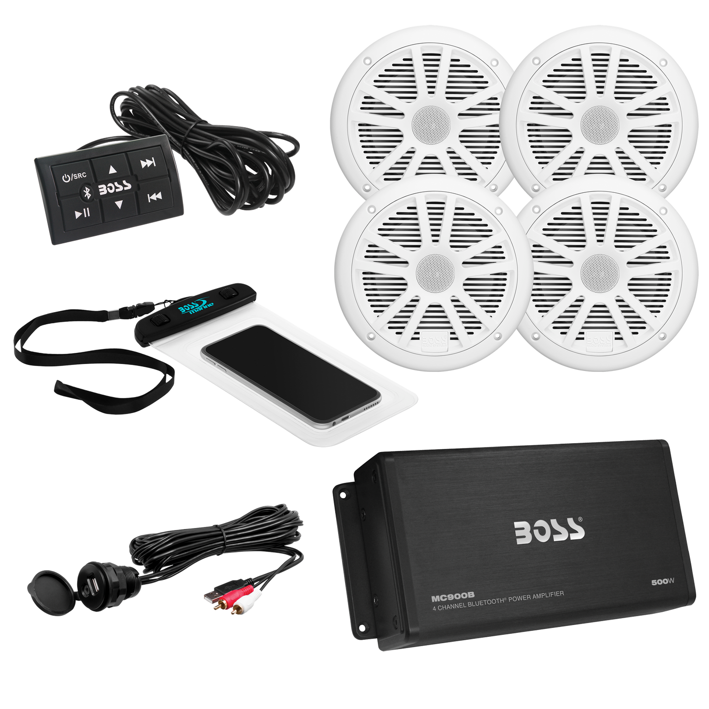 BOSS Audio Systems ASK904B.64 Marine Boat 6.5 inch Speakers